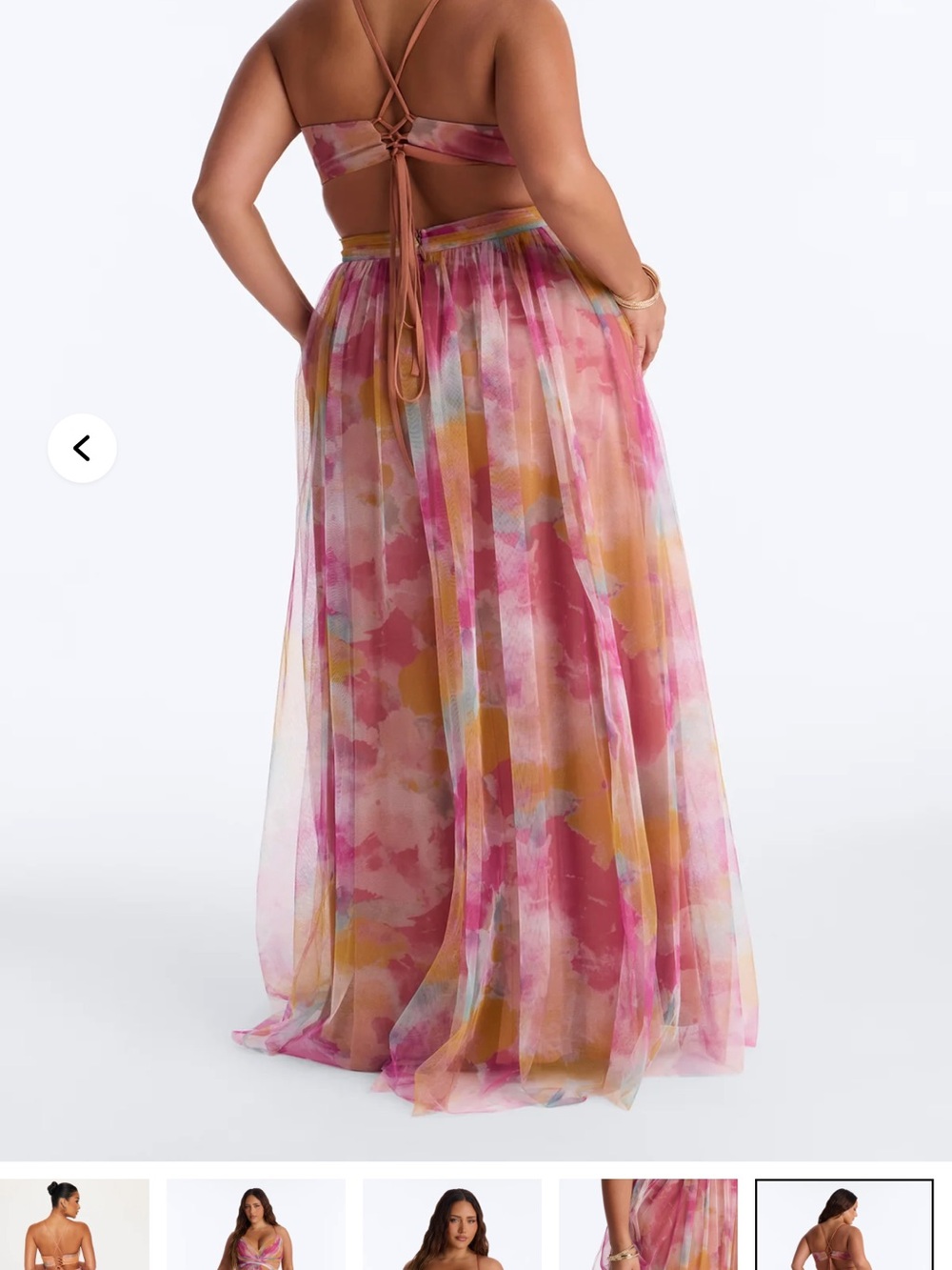Fashion Nova Pink Floral Maxi Dress with Watercolor Print